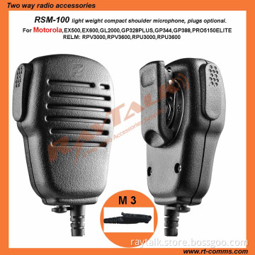 Shoulder Speaker Microphone with Ptt and Coil Cable for Interphone for Motorola 2 Way Radio Gp2000, Gp2100, Gp308, Gp68
